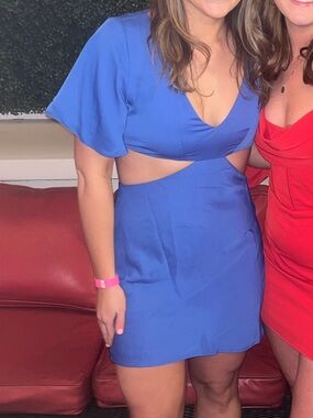 Princess Polly Blue Cutout Mini Dress